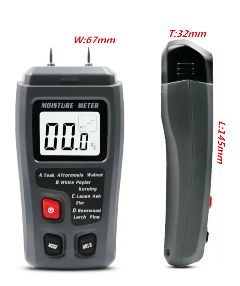 0-99.9% Portable Wood Moisture Meter Digital Pins Wood Humidity Tester Hygrometer Timber Wooden Floor Carton Measuring Tool 0-99.9% Portable Wood Moisture Meter Digital Pins Wood Humidity Tester Hygrometer Timber Wooden Floor Carton Measuring Tool