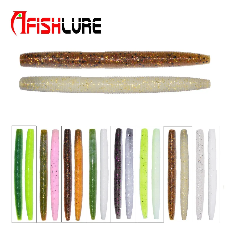 

16pieces/lot 10cm 6.5g Soft Worm lures Double Color Wobblers Jerkbait Swimbaits Fishing Tackle AR24