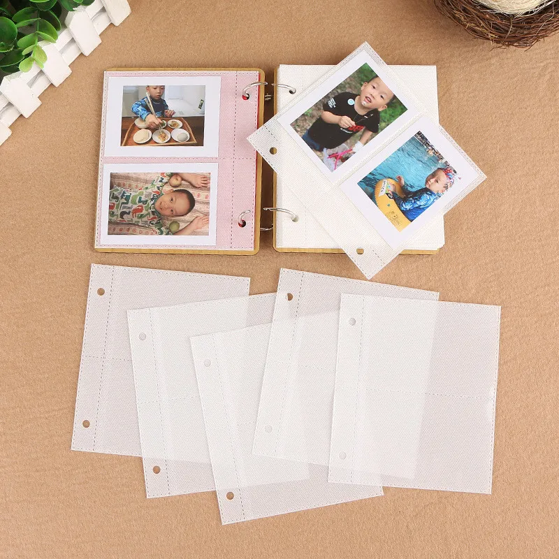 

New Wood Covering Albums Cute Picture Storage Frame 100 Sheets Insert Page Album Children Lovers Wedding Memory Book Fotoalbum