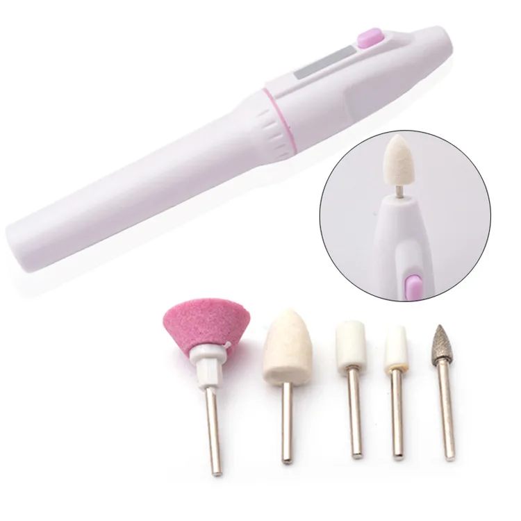 

BELLE FILLE New Nail Pen Test Grinding Machine Distribution 5 Grinding Heads Nail Simple Manicure Model Electric Grinder Mini NT