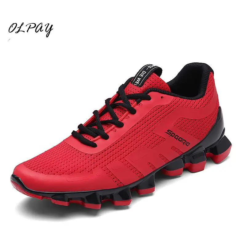 

2019 spring new Men's casual shoes Good ventilation Comfortable Non-slip Wear resistant Blade Personality youth damping Shipping