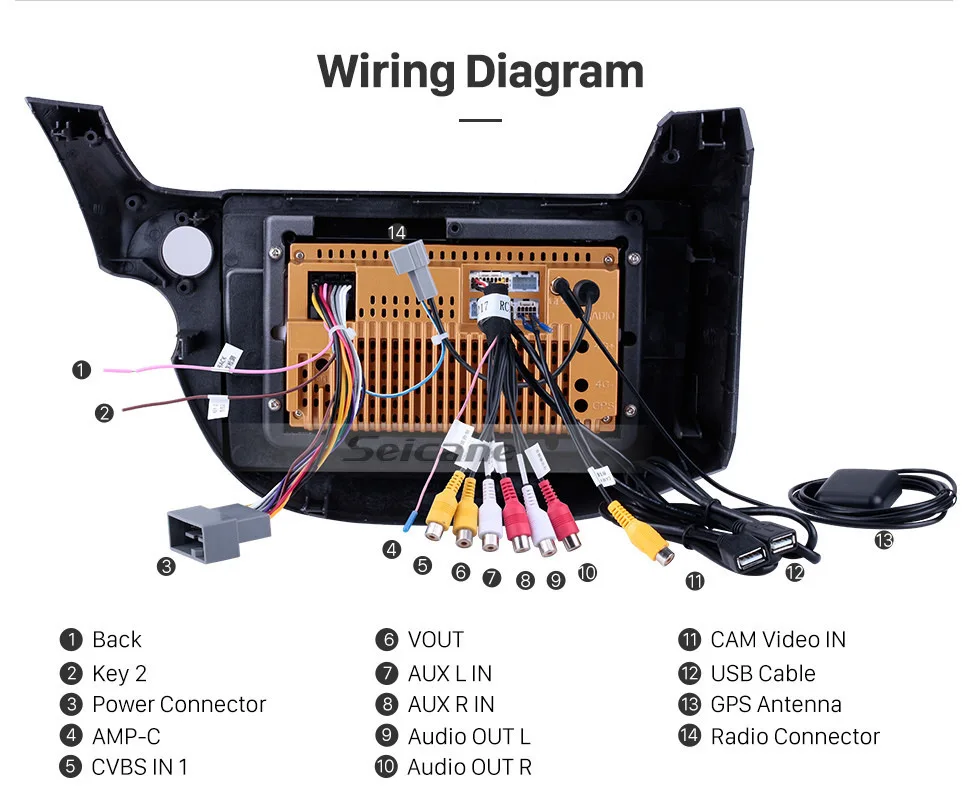 Excellent Seicane 2Din Car Radio GPS Navigation For HONDA FIT JAZZ 2007 2008 2209 2010 2011-2016 RHD Android 8.1 10.1 inch WiFi Head Unit 20