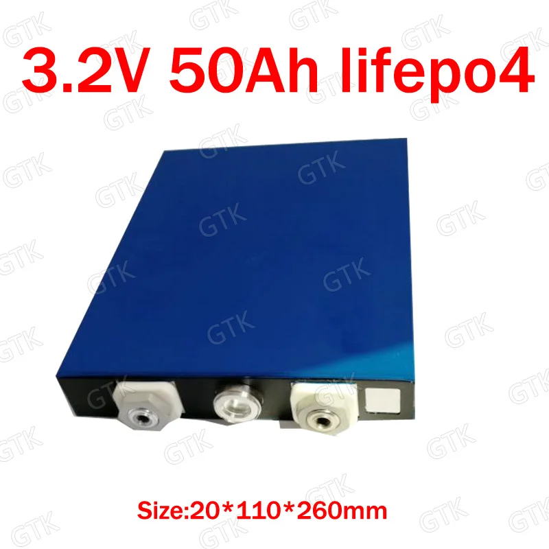 

4pcs GTK lifepo4 3.2v 50Ah lithium battery 3C 150A high drain for diy 12V Solar energy storage Inverter backup power RV scooter