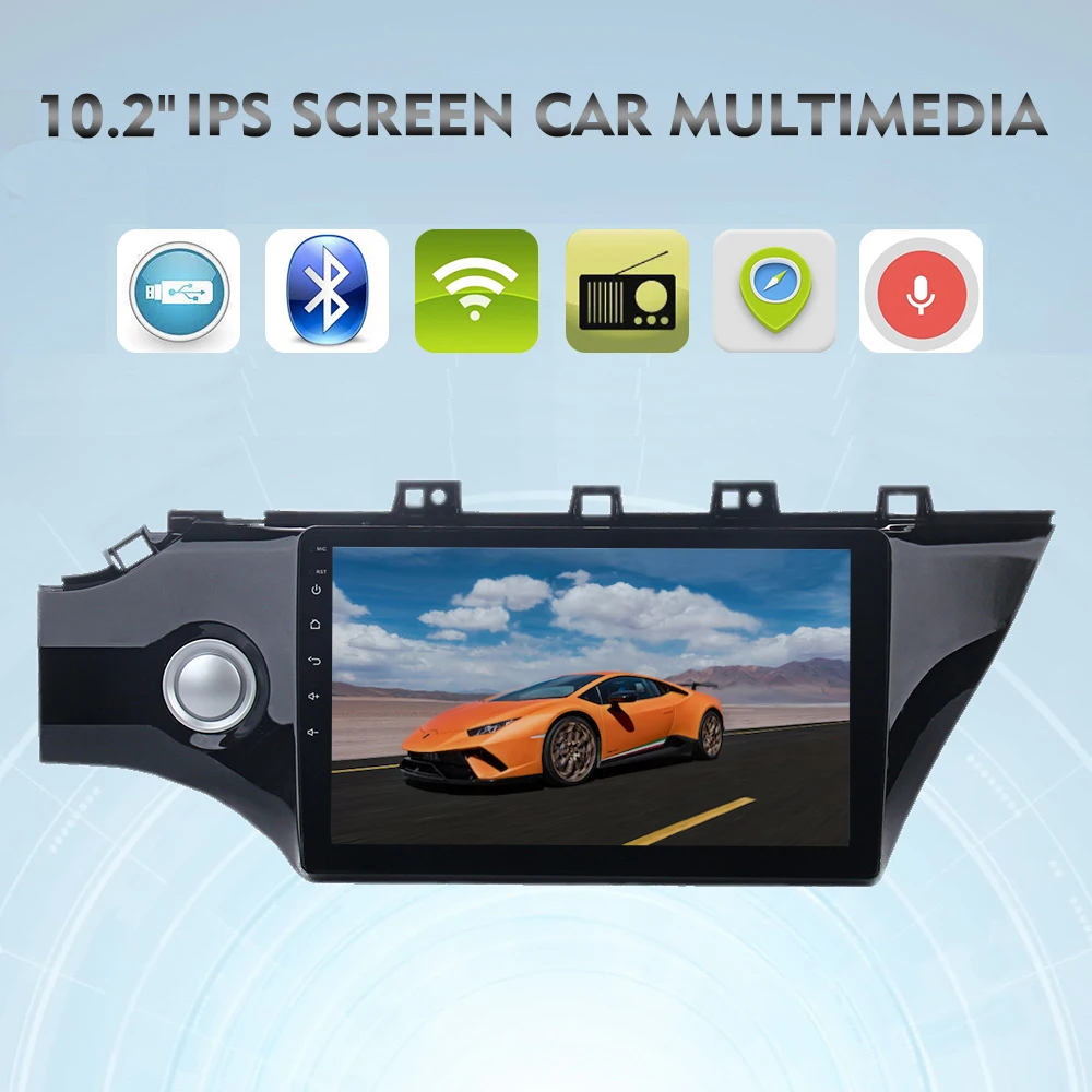 Excellent 10.2" IPS Android 8.0 1din Car Multimedia for Kia K2 Rio Radio 2017 2018 Built-in GPS Steering Wheel Control Auto Stereo WIFI BT 1
