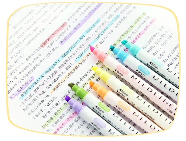Double Sided 'Mildliner' Style Highlighters - Set of 12