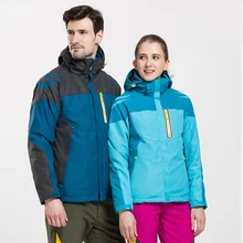 Зимний лыжный костюм, для спорта на открытом воздухе спортивная куртка для занятий альпинизмом сноуборд куртка флисовая непроницаемая Hombre Водонепроницаемая теплая ветрозащитная