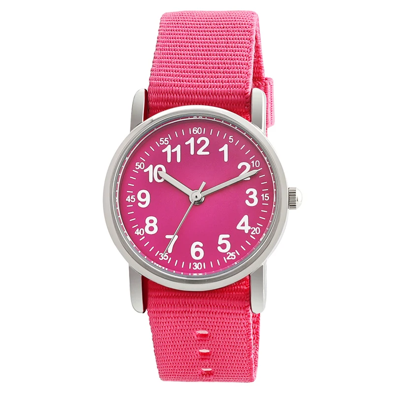 Goede Horloges Kid Nylon Bandjes Horloge Kinderen Quartz Horloge Leuke Klok Kids Horloges Kind Horloge voor Studenten