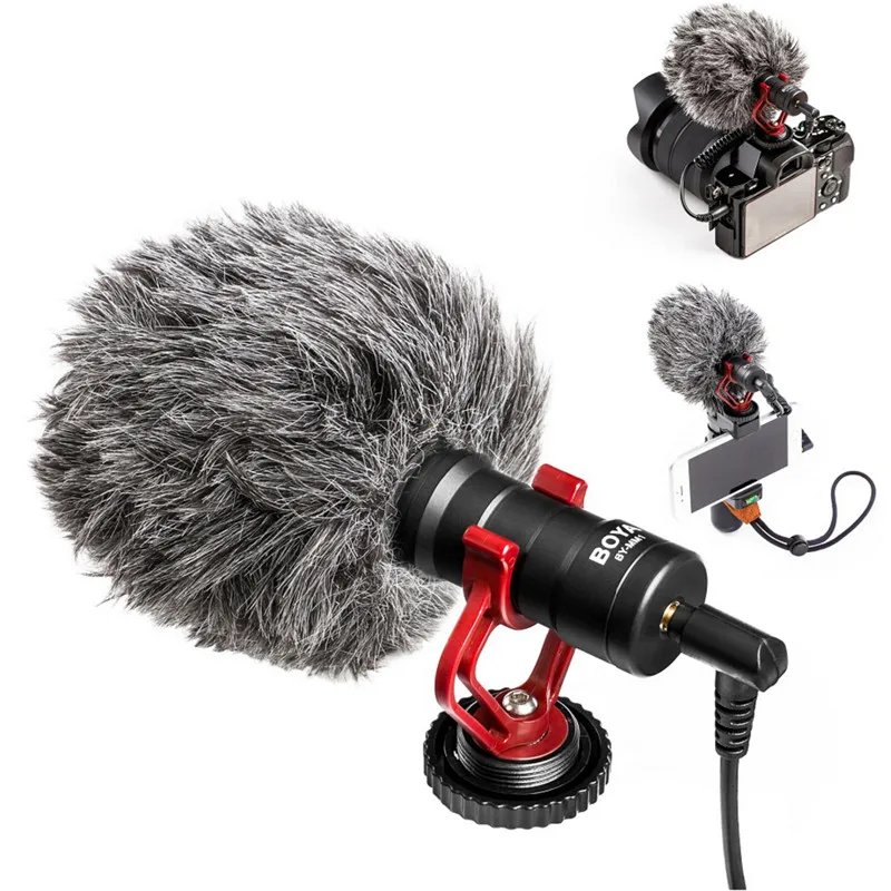 

BOYA BY-MM1 Compact On Camera Video Microphone Youtube Vlogging Recording Mic for iPhone Nikon Canon DSLR Smooth Q Feiyu Gimbal