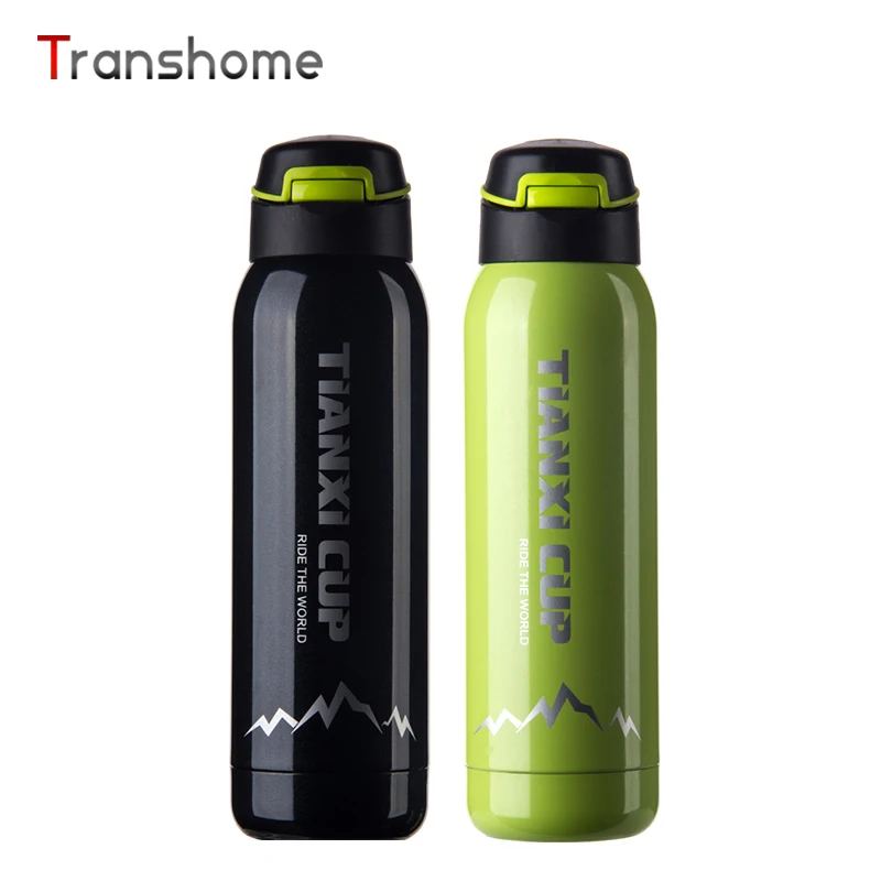 Transhome Thermos Mug Outdoor Stainless Steel Coffee Mugs Cup Creative Portable Sports Bottle With Lid Gift