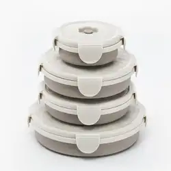 Новый удобный складной силиконовые Коробки для обедов Пикник Еда хранения может Переносной Контейнер чаша Экологичные хранения Коробки