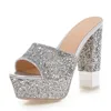 KARINLUNA-Mules à talons hauts pour femmes, chaussures flambant neuves et Sexy à enfiler, grandes tailles 32-43, été ► Photo 3/6