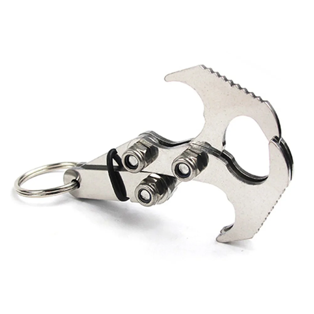 Stainless Steel Magnetic Grappling Hook Folding Climbing Claw for Outdoor Activities folding grappling hook