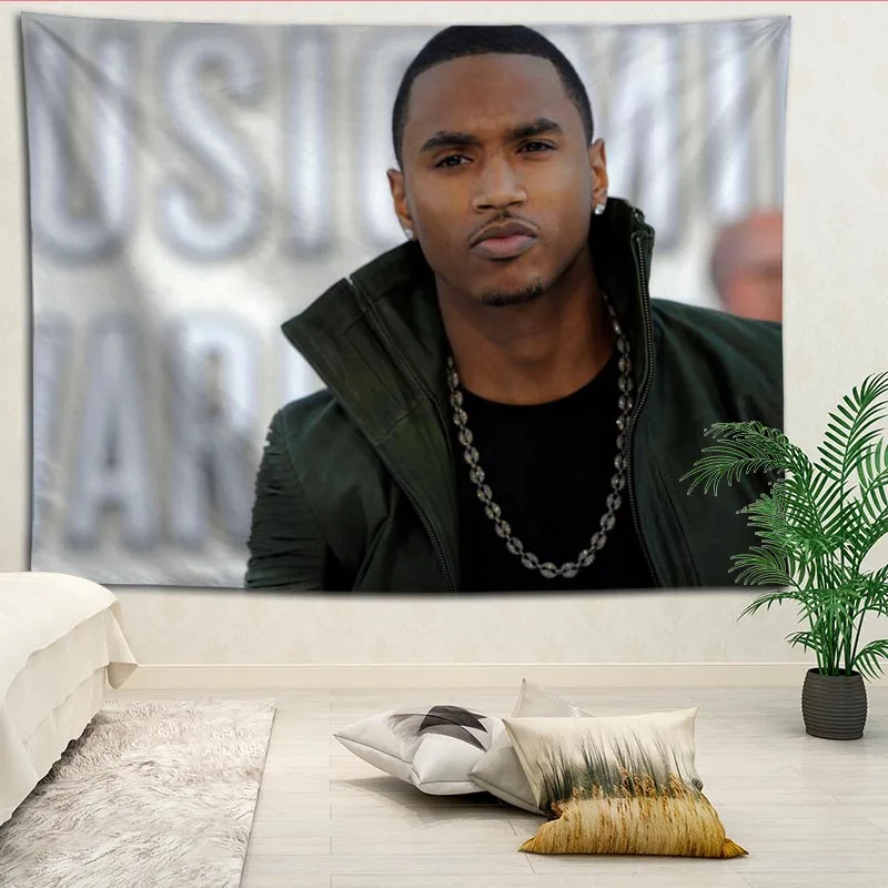 Пользовательские Trey Songz Печатный креативный гобелен гостиная спальня фон