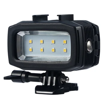 

700 Lumen Underwater SLR Motion Camera Diving LED Fill Light Waterproof 8 Led Light for Gopro XiaoYi SLR camera Fill Light