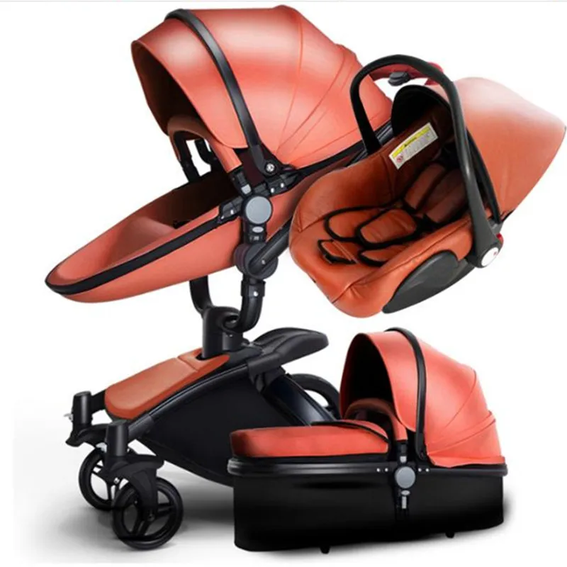 

Luxury Baby Stroller 3 in 1 High Landscape Baby Pram Pushchair can sit can lie foldle 2 in 1 Baby Carriage