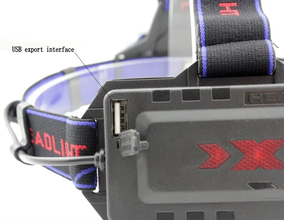 YUPARD налобный фонарь 2 * XM-L T6 светодиодный наружное освещение глава портативное зарядное устройство в виде фонарика USB 3 * AAA 3 * AA 18650 + 2*2200 mAh 18650 +