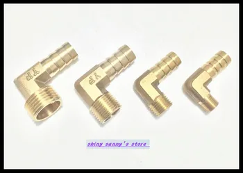 

15Pcs/Lot 6-03 6mm-3/8" BSP 2 ways Male Barbs Elbow Hose Brass Pipe Adapter Coupler