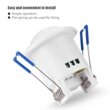 Мини Инфракрасный датчик движения переключатель 360 градусов PIR Обнаружение утопленный потолочный датчик движения Детектор светильник переключатель