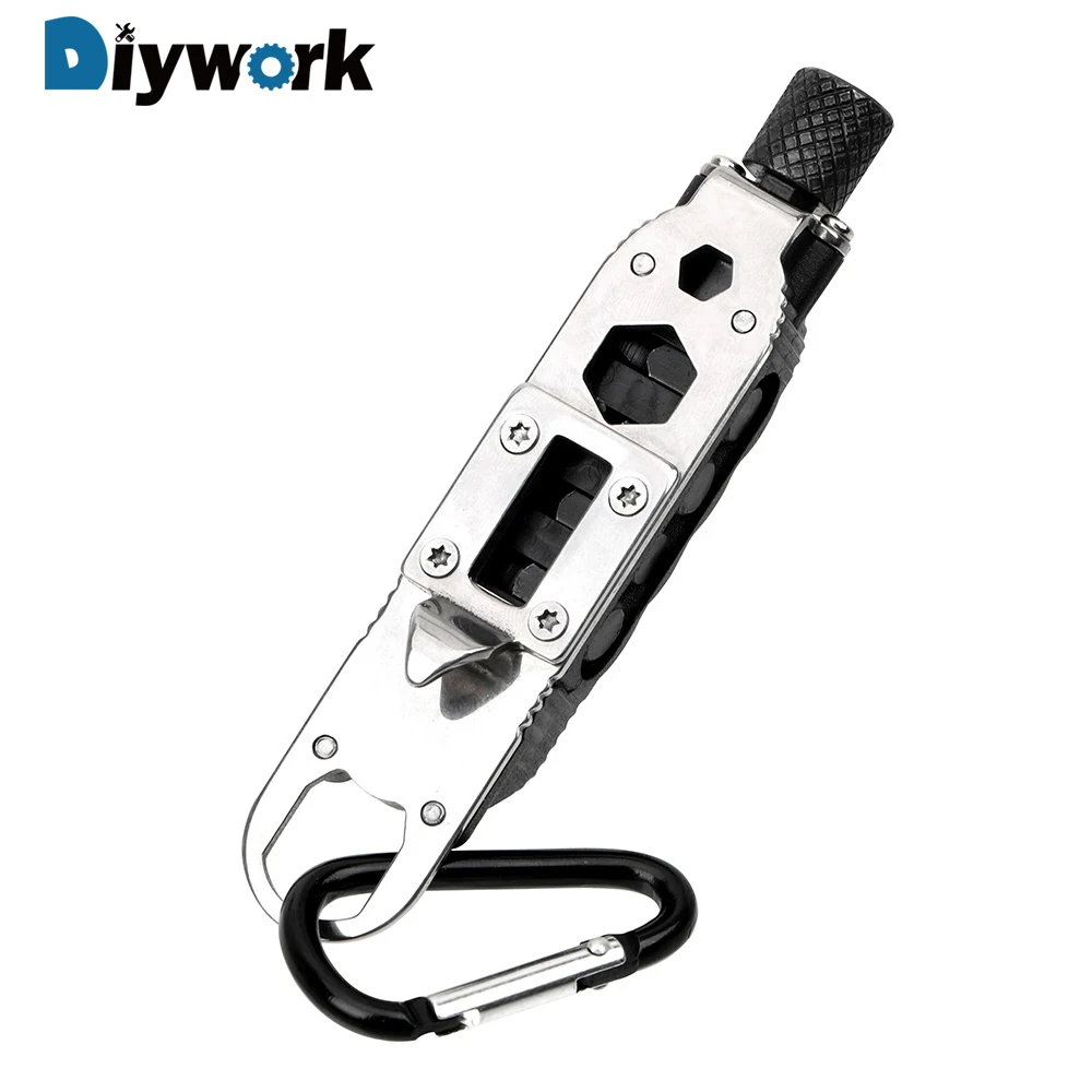DIYWORK мини инструменты Карманная отвертка брелок на Ключи светодиодный фонарик