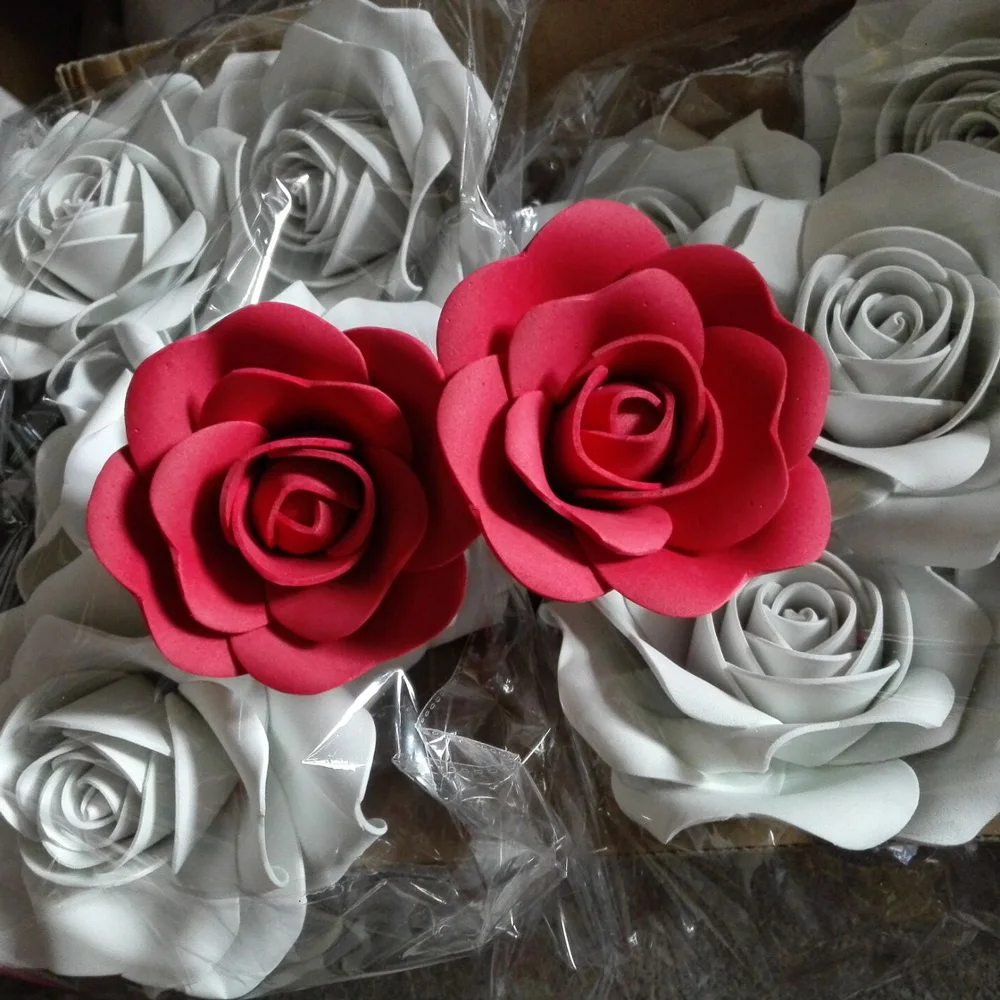 100%handmade15CM Foam flower Party Christmas Wedding decoration Large Artificial Paper flowers Party paper flower shooting props