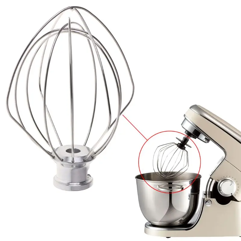 Stainless Steel Wire Whip Electric Mixer Attachment Firm Stirs Well Good Fit with Devices