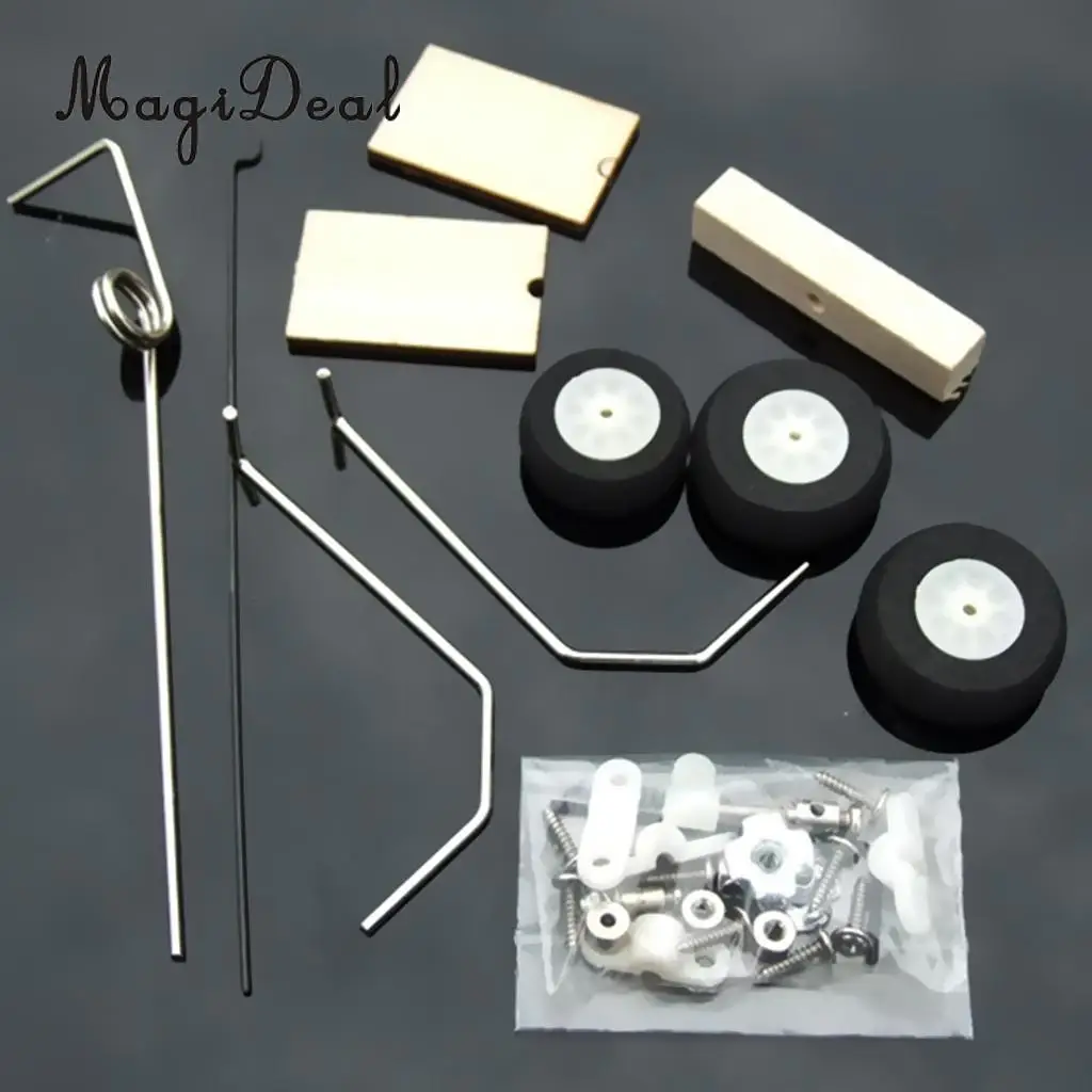 High Quality 1 Set Main Landing Gear Wheel Kit for RC Airplane Modelling Remote Control Parts Replacement