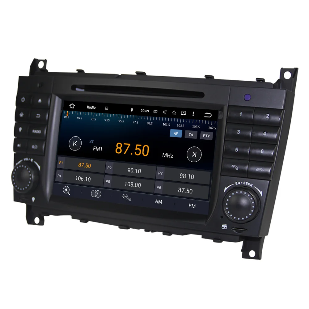 Cheap Eunavi 2 Din Android 9.0 Car Dvd Player Radio GPS For C-class W203 2004-2007 Clk W209 2005 A-w168 1998 2002 Clk-c209 Head unit 3