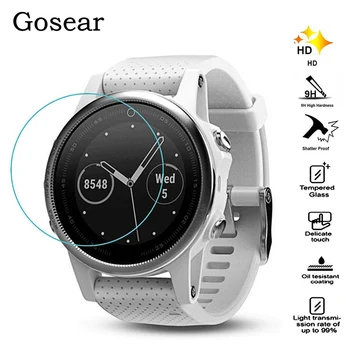 

Gosear for Garmin Fenix 5S 5 S Ultra-thin Tempered Glass Watch Screen Protector HD Clear Explosion-proof Film Screen Guard