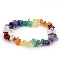 Ins стиль браслет эластичный браслет Браслет натуральные красочные браслеты с камнями Браслеты унисекс