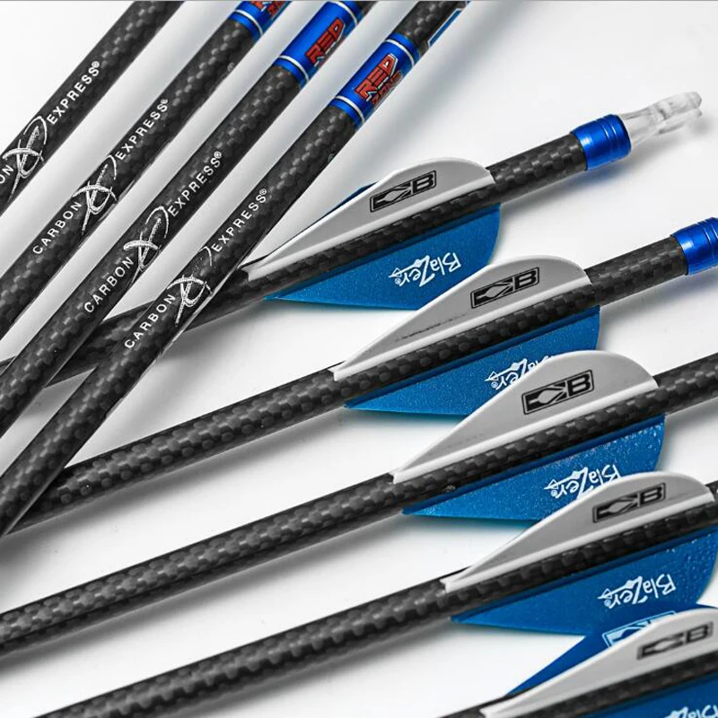 

12Pcs Maxim Pure Carbon Arrow 31 Inch ID 6.2MM Shaft Spine 350 For Archery Recurve/Compound Bow Shooting Hunting