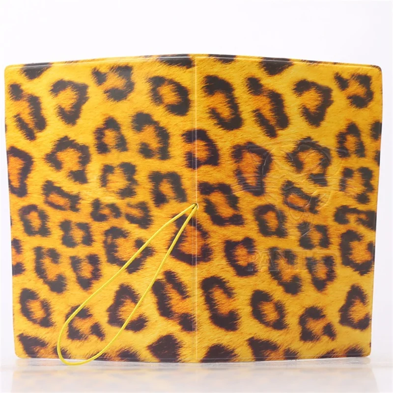 Модный Леопардовый Держатель для паспорта, ПВХ кожа 3D дизайн Обложка для паспорта 14*9,6 см