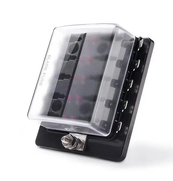 Jtron 6 way 10 Way Blade Fuse font b Box b font Holder with LED Warning