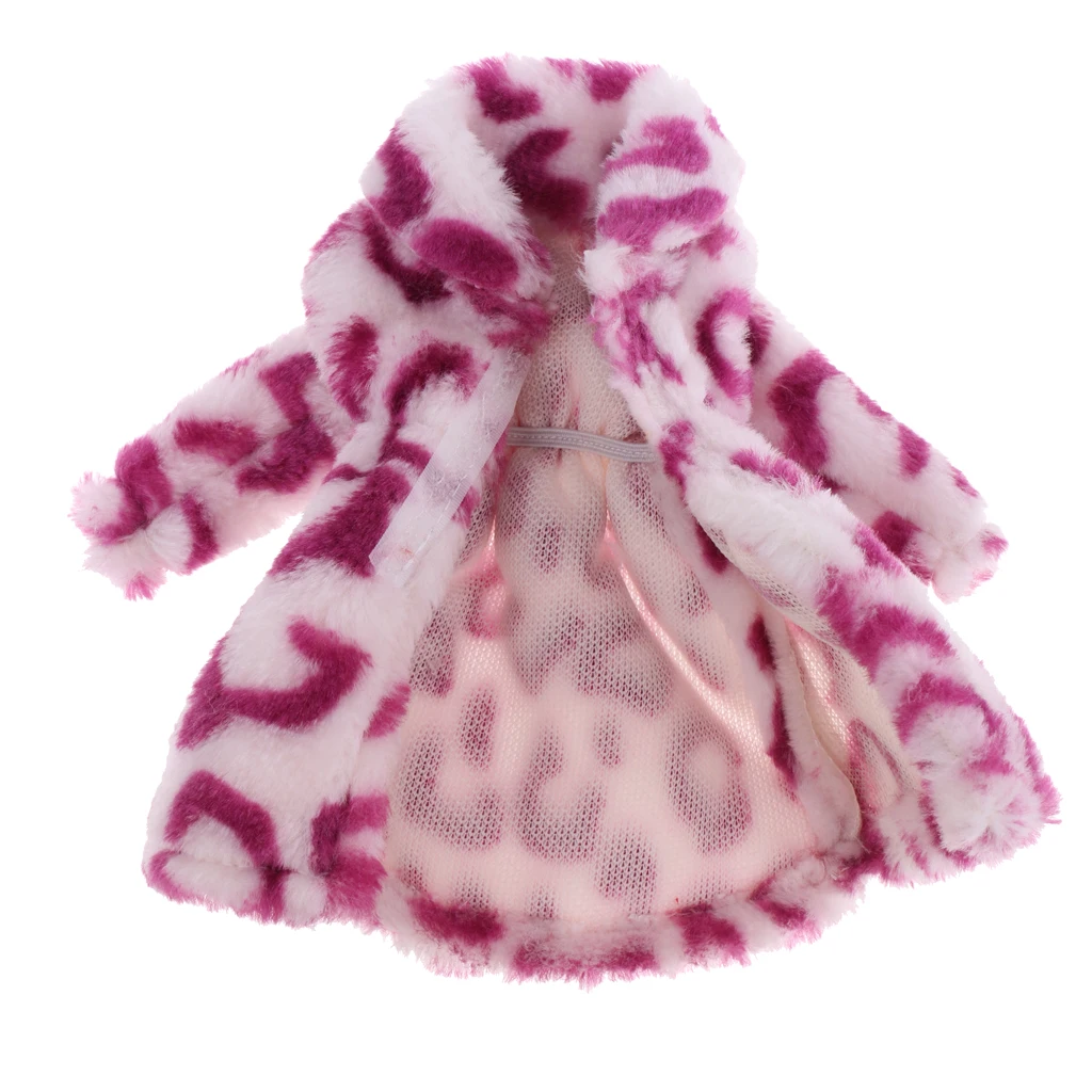 Doll Clothes Fashion Plush Overcoat Outwear for 1/6 Barbi BJD SD Dolls Clothing Dress Up Clothing Dolls Accessory Birthday Gift