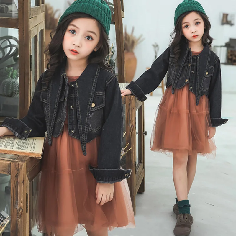 

Clothes Set For Girls 3 4 5 6 7 8 9 10 11 Years Girl Boutique Outfit Sets 2018 Toddler Girl Clothing Fall Jackets + Dress 2pcs