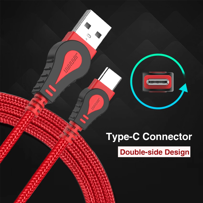 

JianHan USB Type C Cable 4pack 0.5M/1M/1.5M/2M USB 2.0 USB C USB 3.1 Fast Charging Data cord Cable for mobile phone notebook