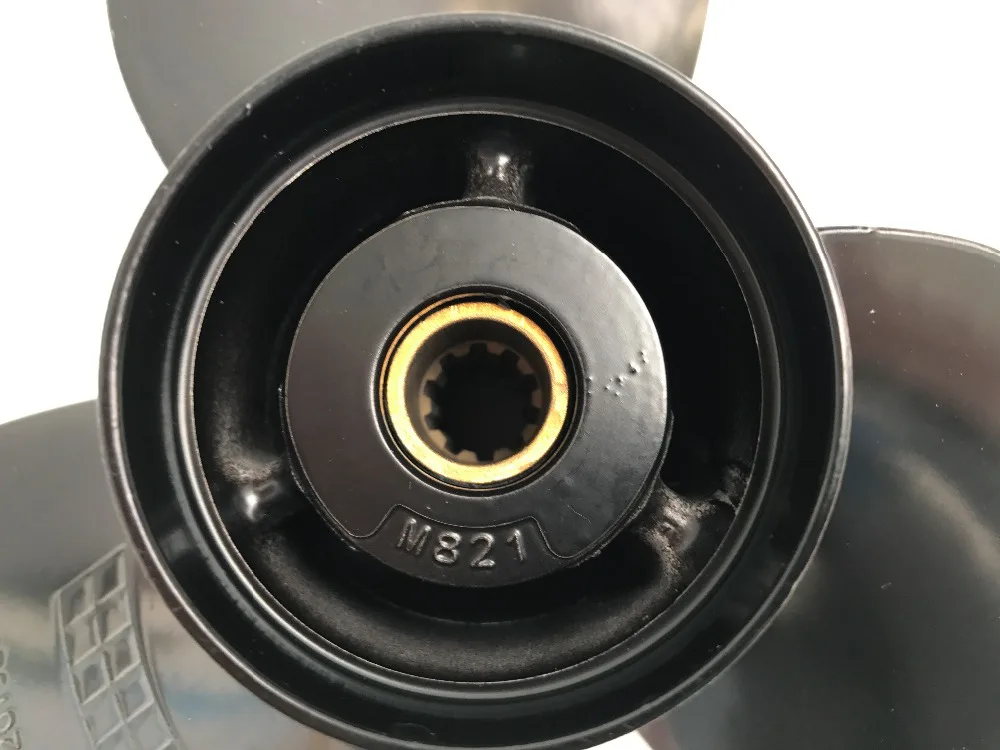 Dente de Alumínio Motor de Popa 4x9 para Zongshen Selva 10 Spline Fit Hélices Marítimas 9 1 - 9-15hp 5 de popa HÉLICES hélices marítimas