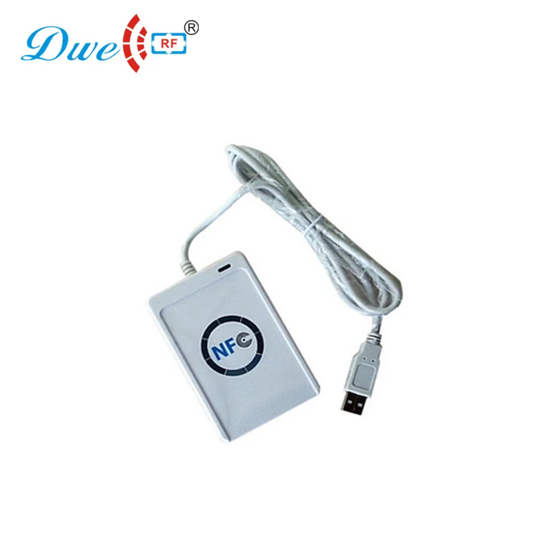 DWE CC RF card readers 13.56mhz smart chip card USB nfc reader compliant support ISO14443A/B/ISO18092 nfc tags