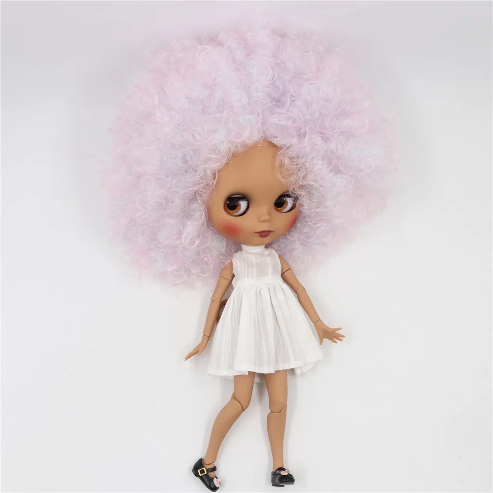 Faith – Premium Custom Neo Blythe Doll with Multi-Color Hair, Dark Skin & Matte Cute Face 1