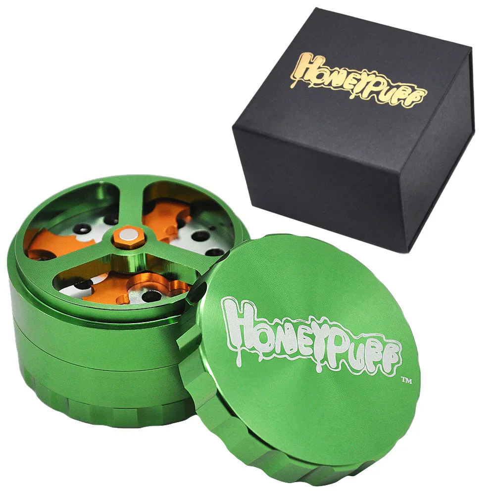

New Luxury Dry Herb/ Tobacco Grinder with Cutting Blades, 63mm/2.5 Inch Patented Aluminum DIY Crusher grinder Smoking accessory