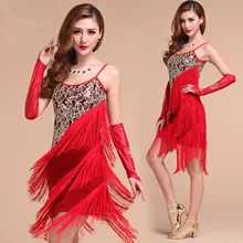 Стиль латинский наряд на бретельках с блестками латинский танцевальный костюм с кисточками танцевальная одежда платье S/M/L/XL 3 цвета