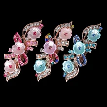 Шикарные хрустальные заколки с цветком со стразами блестящая заколка для волос шпилька для укладки женских волос аксессуары