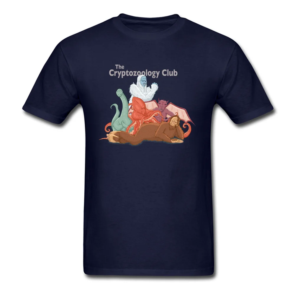 2018 Discount The Cryptozoology Club Short Sleeve T Shirt Labor Day O Neck All Cotton Tops Tees for Adult Tee-Shirt Street The Cryptozoology Club navy