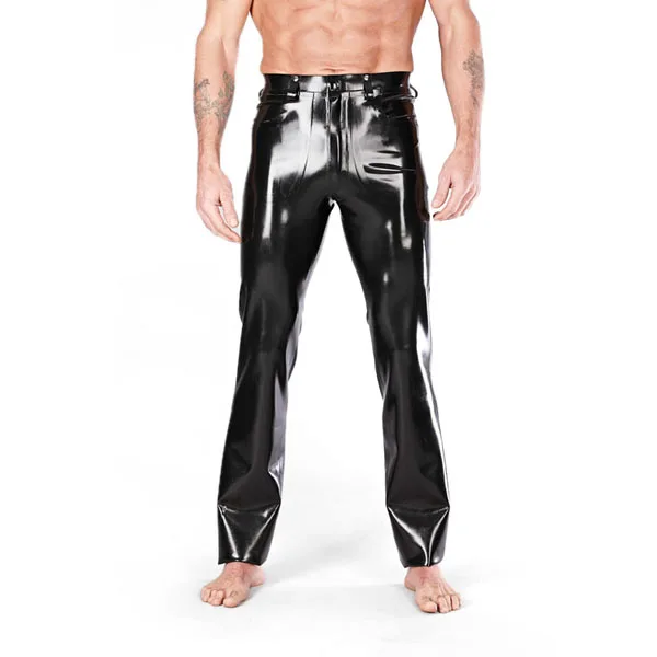 Black latex jeans Clearance