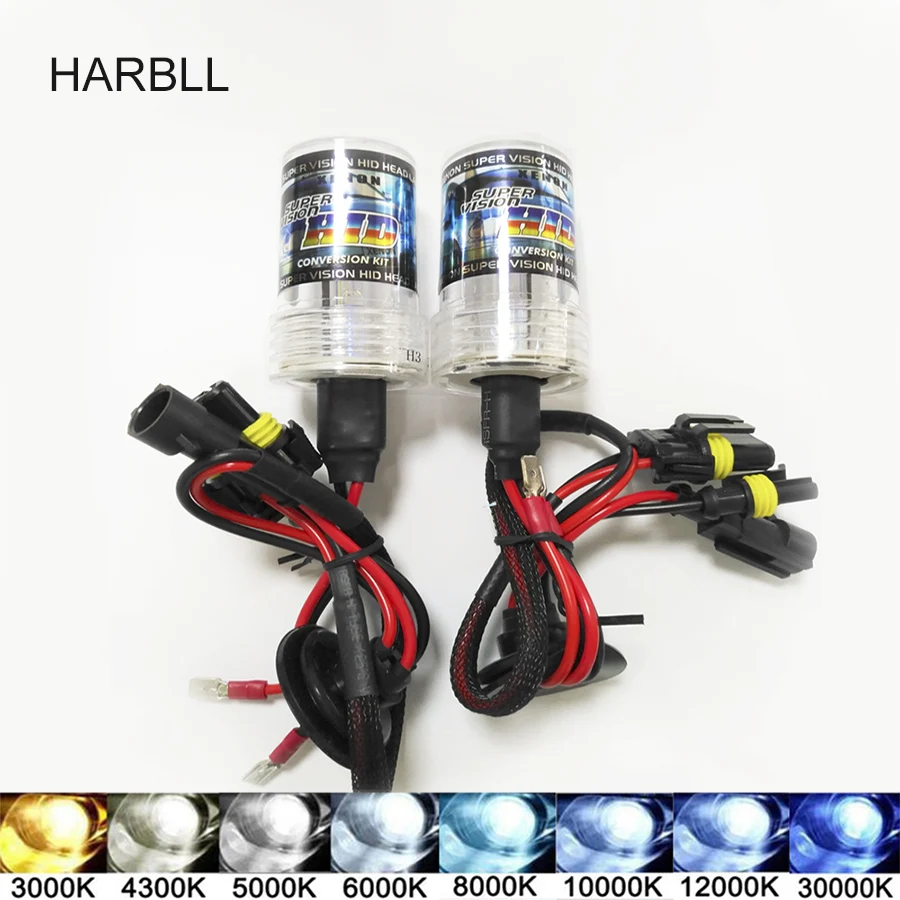 Горячая продажа 12 В 35 Вт HID ксеноновая лампа H1 H3 H7 3000 6000 4300 8000 10000 авто фар Туман