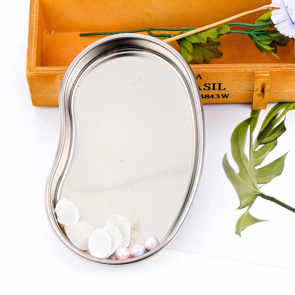

1 Pc Stainless Steel Silver Tattoo Tray Plate Tool Medical Nail Dental Cotton Ball Disinfection Tray Plate