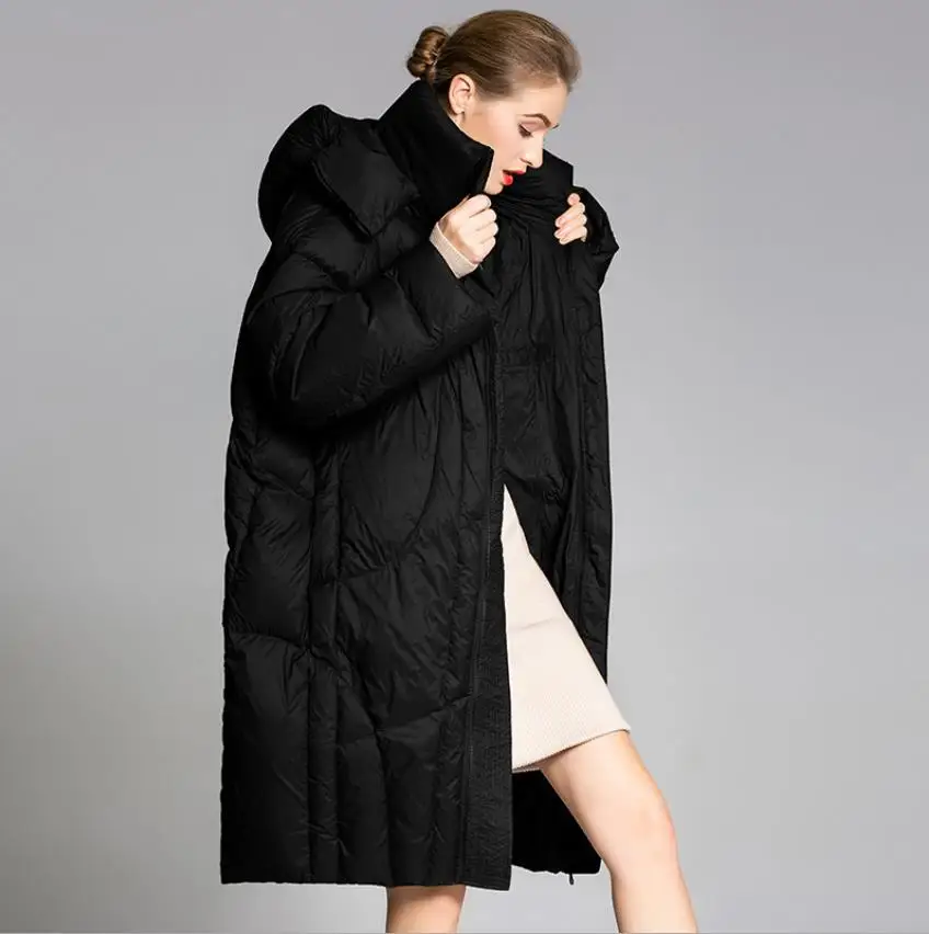 Wq763 Plus Femelle 90 Oversize Goose Style Taille Hiver Colour Duvet De black Pain Manteau Grande Peluches Marque Mode Caramel Épais Ample wfqZqPT