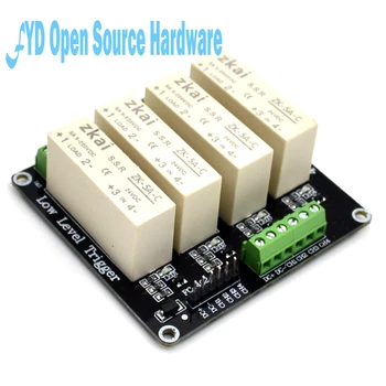 

4 channel low trigger solid state relay modules DC-DC load 5A switch control panel 5V or 12v or 24v