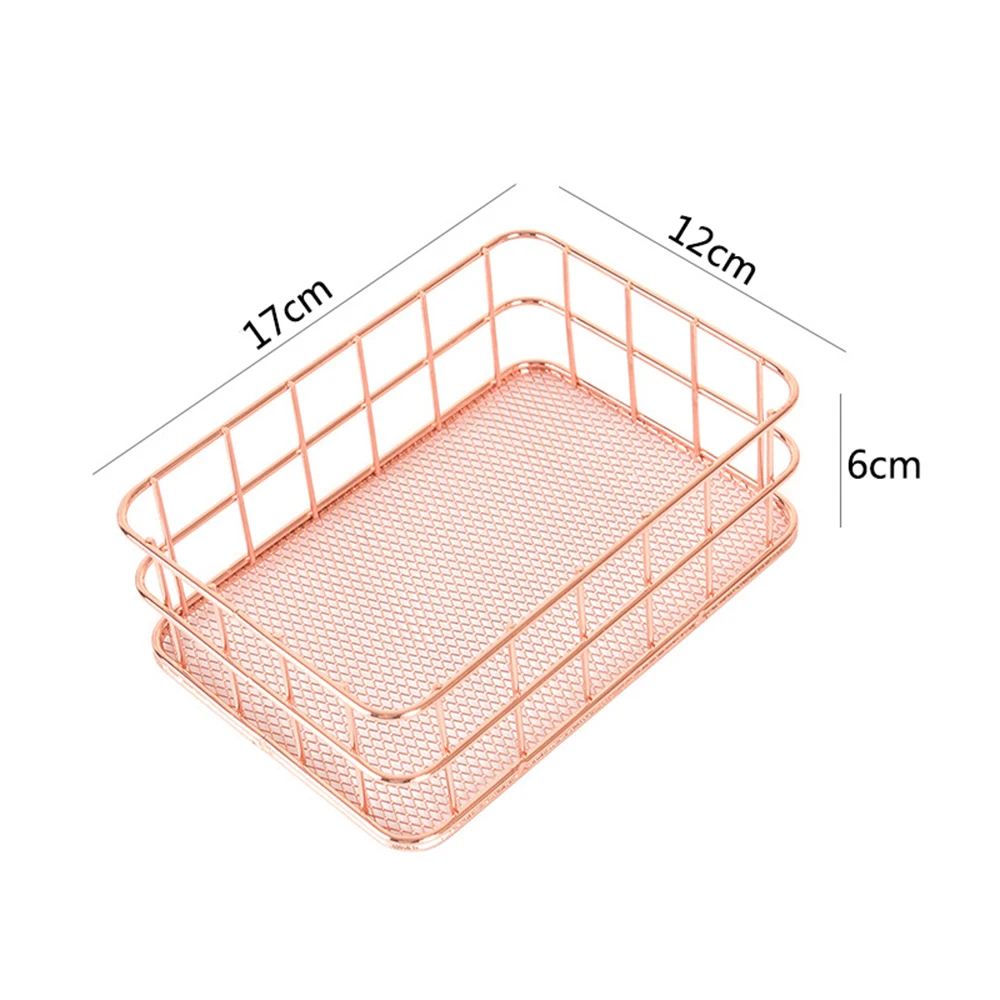 Ванная комната полки Макияж Организатор кисти для макияжа подставка для ручек, для хранения корзина Проволочная сетка рабочего стола туалетные принадлежности корзина для хранения