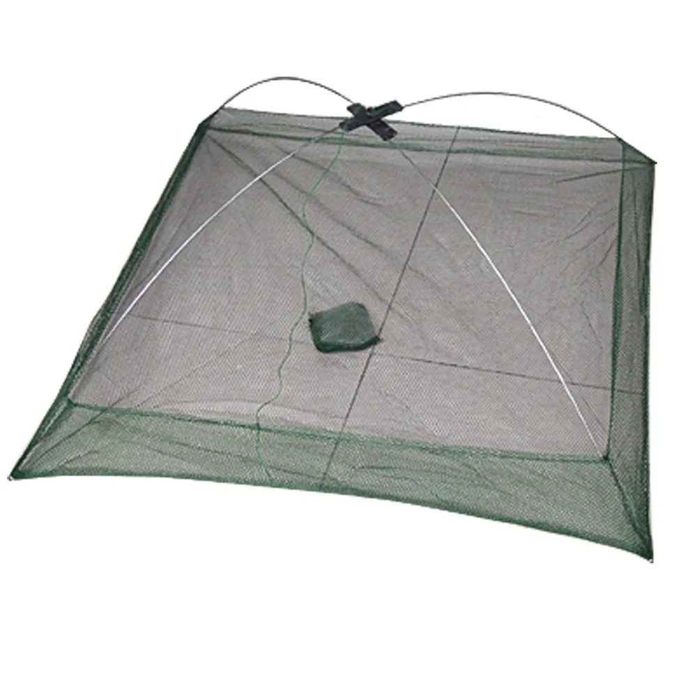 

New 76 x 76 cm Umbrella Design Crab Trap Cast Lures Fishing Dip Net Green