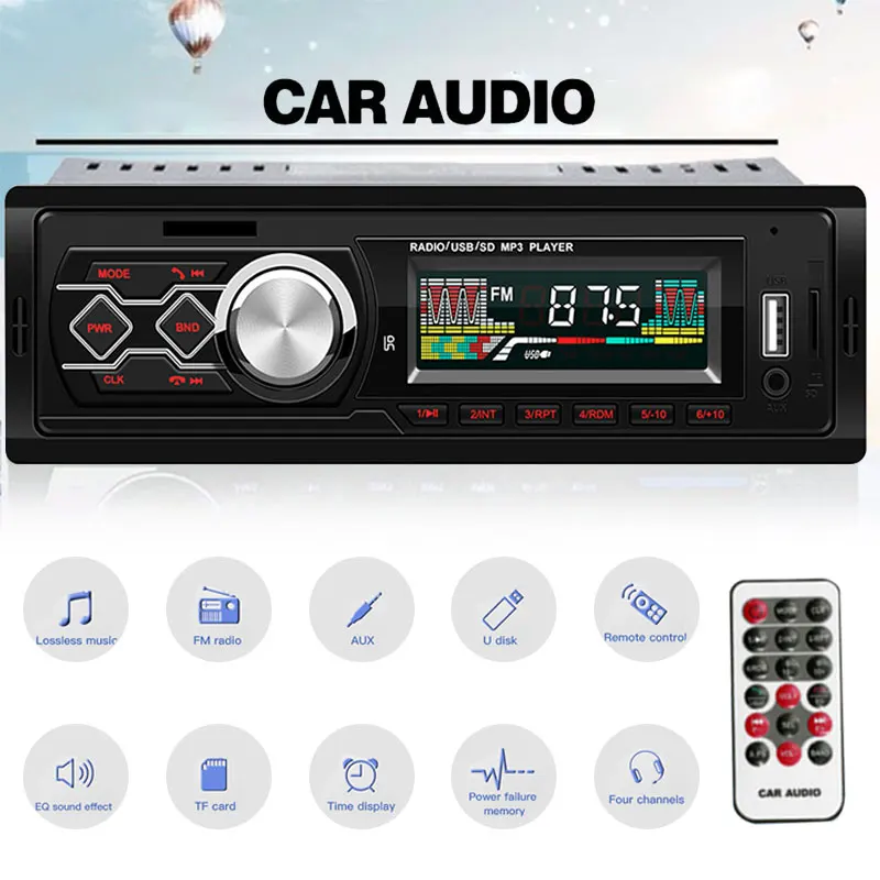 AUX DC12V Car Mp3 Radio Player Radio Player Mp3 Universal Fm Stereo Premium Auto